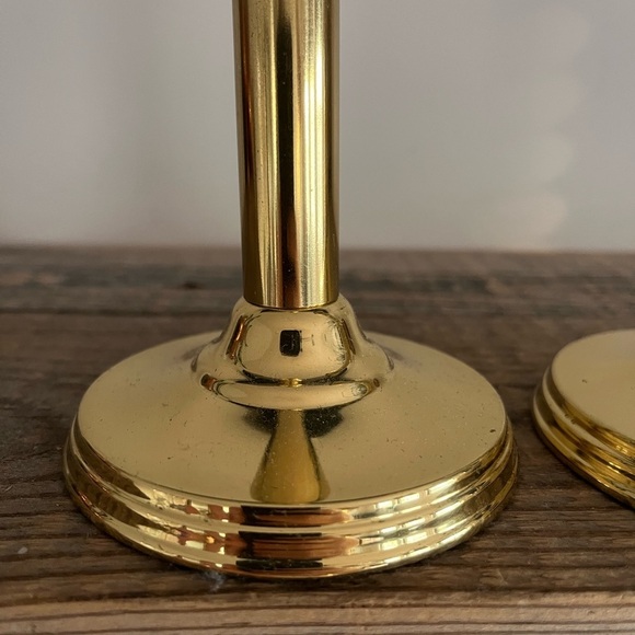 Elegant Brass Candle Holders - Picture 3 of 5
